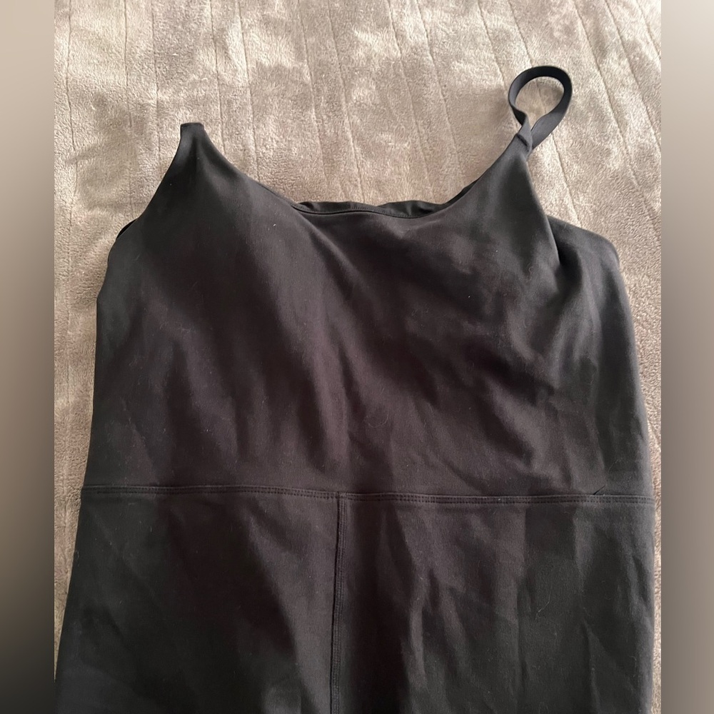 Straight leg spandex jumpsuit